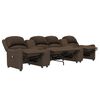 vidaXL Fauteuil de massage inclinable porte-gobelets 4 places marron