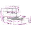 vidaXL Lit biblioth&egrave;que sans matelas cire marron 140x190 cm pin massif