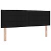 vidaXL Lit &agrave; ressorts avec matelas Noir 160 x 200 cm tissu