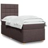 vidaXL Sommier à lattes de lit avec matelas Marron foncé 90x190 cm