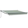 vidaXL Auvent R&eacute;tractable Vert et blanc 350 x 250 cm