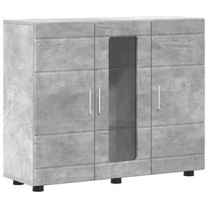 vidaXL Cabinet en Bois avec stockage Gris b&eacute;ton 88,5 x 30,5 x 73 cm