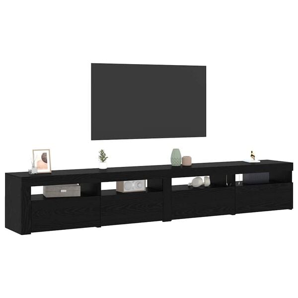 vidaXL Ensemble meuble TV 3 pcs Chêne noir 240 x 35 x 40 cm
