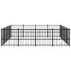 vidaXL Chenil d'ext&eacute;rieur pour chiens Acier 15,05 m&sup2;