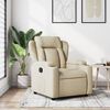 vidaXL Fauteuil inclinable en tissu cr&egrave;me