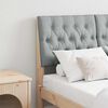 vidaXL T&ecirc;te de lit capitonn&eacute;e Gris clair 120 cm Pin massif