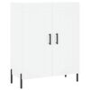 vidaXL Buffet haut Blanc 69,5x34x180 cm Bois d'ing&eacute;nierie