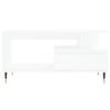 vidaXL Table basse Blanc 90x49x45 cm Bois d'ing&eacute;nierie