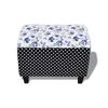 vidaXL Repose-pied Design avec patchwork Bleu et blanc