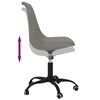 vidaXL Chaises pivotantes &agrave; manger lot de 2 Gris clair Tissu