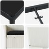 vidaXL Ensemble de salle &agrave; manger pour jardin 5 pcs Blanc polyrotin