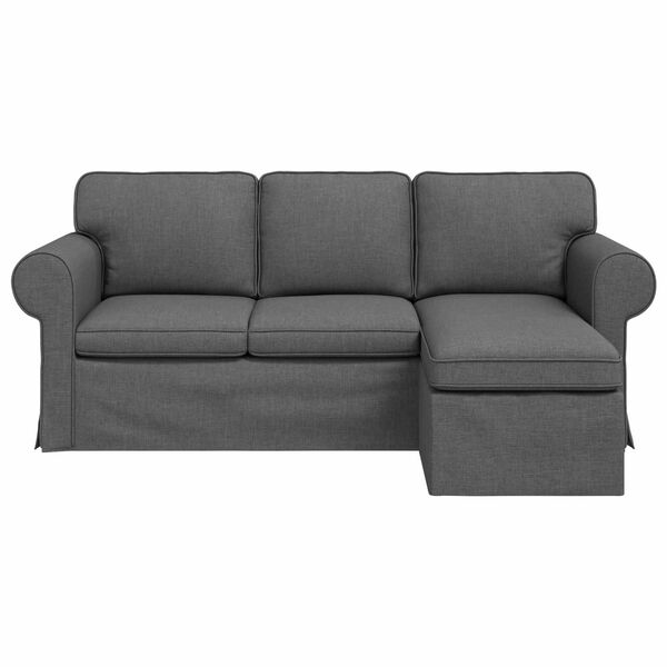vidaXL Canap&eacute; Gris fonc&eacute;