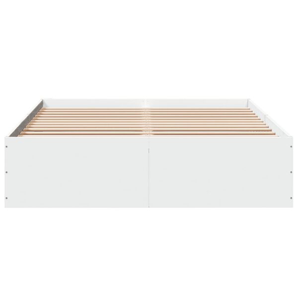 vidaXL Cadre de lit sans matelas blanc 120x190 cm