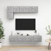vidaXL Ensemble de meubles TV 5 pcs Gris b&eacute;ton Bois d'ing&eacute;nierie