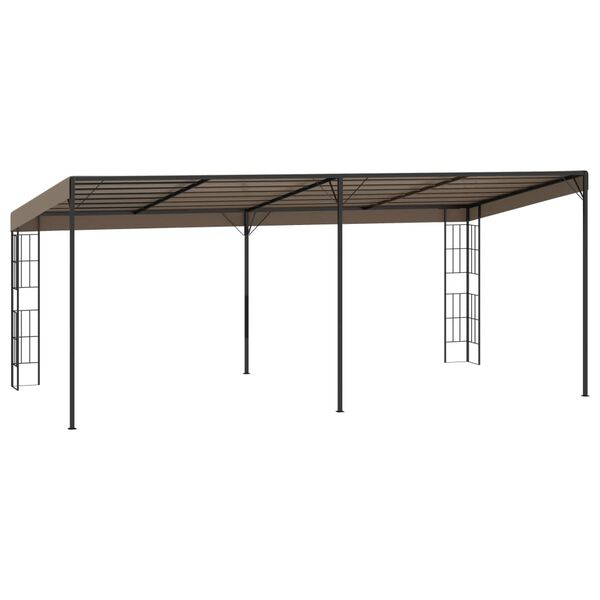 vidaXL Belv&eacute;d&egrave;re mural 6x3 m Taupe Tissu