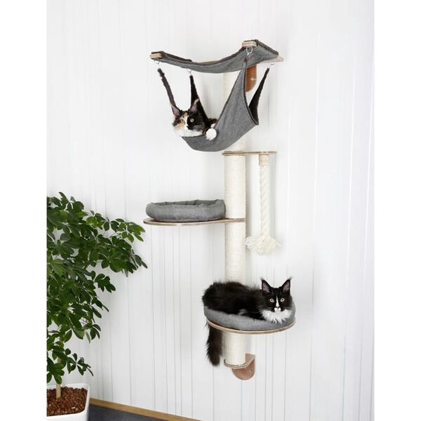 Kerbl Arbre &agrave; chats mural Dolomit 2.0 Tofana Gris 160 cm 81545