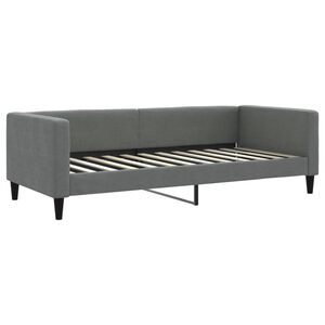 vidaXL Lit de repos sans matelas gris foncé 90x200 cm tissu