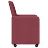 vidaXL Chaises de Salle &agrave; Manger avec Roues 2 pcs Bordeaux tissu