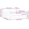 vidaXL Lit &agrave; ressorts avec matelas Gris fonc&eacute; 200 x 180 cm Velours