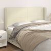 vidaXL T&ecirc;te de lit avec oreilles Cr&egrave;me 163x23x118/128 cm Similicuir