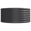 vidaXL Lit sur&eacute;lev&eacute; de jardin Acier galvanis&eacute; Anthracite