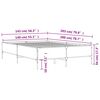 vidaXL Cadre de lit sans matelas ch&ecirc;ne marron 140x200 cm