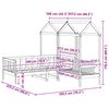 vidaXL Ensemble Lit de Jour 3 pcs Cire marron Bois de pin massif