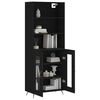 vidaXL Buffet haut Noir 69,5x34x180 cm Bois d'ing&eacute;nierie