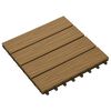 vidaXL Carreau de terrasse en relief 11 pcs WPC 30x30 cm 1 m²
