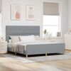 vidaXL Cadre de lit avec t&ecirc;te de lit Gris clair 180 x 200 cm tissu