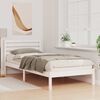 vidaXL Cadre de lit avec t&ecirc;te de lit Blanc 100 x 210 cm Pin massif