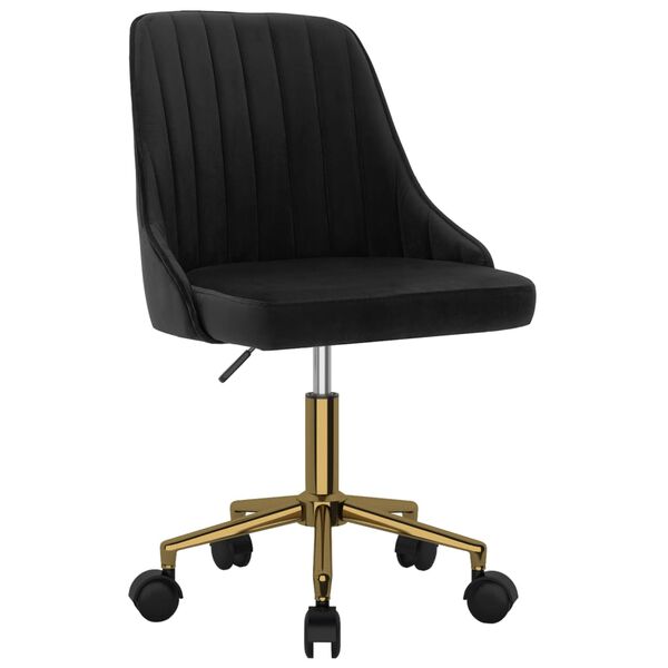 vidaXL Chaises pivotantes &agrave; manger lot de 6 noir velours