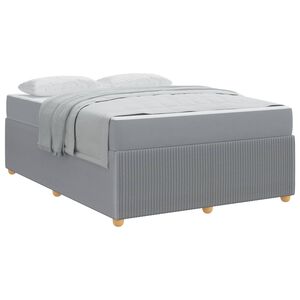 vidaXL Cadre de lit Gris clair 140 x 200 cm tissu