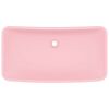 vidaXL Lavabo de luxe rectangulaire Rose mat 71x38 cm Céramique