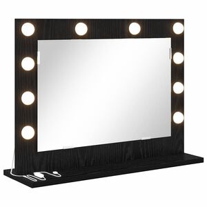 vidaXL Miroir de vanit&eacute; avec miroir Ch&ecirc;ne noir 60 x 45 x 18 cm