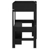 vidaXL Cadre de lit superpos&eacute; avec bureau Ch&ecirc;ne noir 98,5 x 200 cm