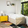 vidaXL Sommier &agrave; lattes de lit avec matelas Cr&egrave;me 100x200 cm Tissu