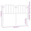 vidaXL T&ecirc;te de lit de remplacement m&eacute;tal noir 150 cm