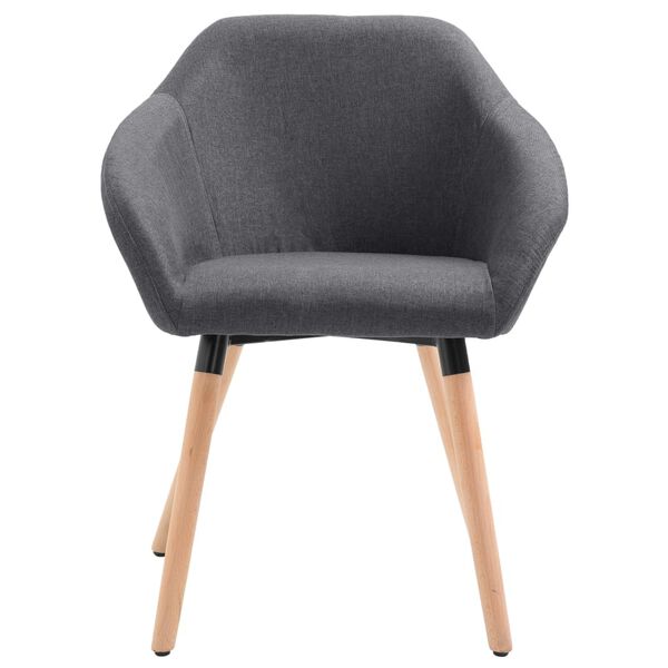 vidaXL Chaises &agrave; manger lot de 6 gris fonc&eacute; tissu