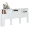 vidaXL Armoire de t&ecirc;te de lit Blanc 220x19x103,5 cm