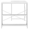 vidaXL Bureau d'ordinateur Blanc 110x72x70 cm Bois d'ing&eacute;nierie