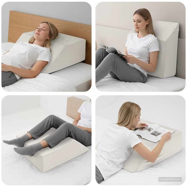 vidaXL Coussin pour les jambes Uni Blanc
