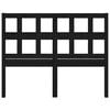 vidaXL T&ecirc;te de lit Noir 185,5x4x100 cm Bois massif de pin