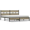 vidaXL Cadre de lit en m&eacute;tal sans matelas ch&ecirc;ne sonoma 180x200 cm