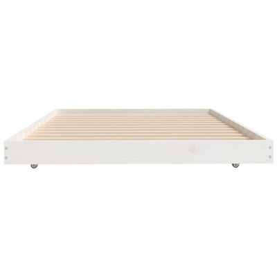 vidaXL Cadre de lit sans matelas blanc 100x200 cm bois de pin massif