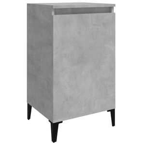 vidaXL Table de chevet gris b&eacute;ton 40x35x70 cm bois d'ing&eacute;nierie