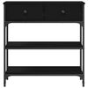 vidaXL Table console Ch&ecirc;ne noir 72,5 x 25 x 75 cm Bois d'ing&eacute;nierie