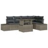 vidaXL Ensemble de canap&eacute; de jardin 6 pc Gris polyrotin