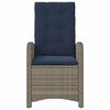 vidaXL Chaises inclinables de jardin lot de 2 et coussins gris rotin