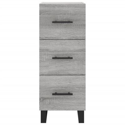 vidaXL Buffet haut Sonoma gris 34,5x34x180 cm Bois d'ingénierie